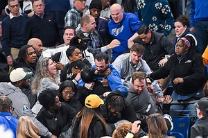 Large brawl erupts between fans, delays college basketball game between VCU and Saint Louis