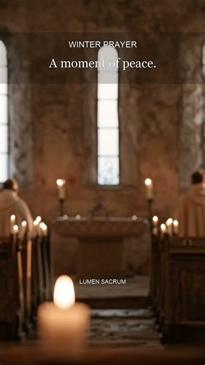 A Moment of Peace ❄️ Gregorian Chant in a Winter Monastery #shorts
