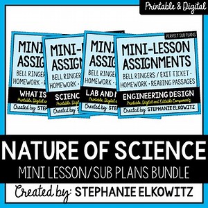 NGSS Nature of Science Mini Lesson Assignments | Sub Plans