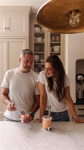 JULIA MARCUM · CLJ 🏡 on Instagram: "During our recent trip to Italy we kept seeing “sorbetto al melone” everywherrrre. We knew it was a must-try, and once we did—we were hooked! As soon as we touched ground in the states it was only a matter of days that Chris was at the farmer’s market picking the perfect cantaloupe to try making it at home. Adding this winner to our Ninja Creami repertoire! What You Need: -1 large ripe cantaloupe -Simple syrup -1-2 lemons How to Make It: -Remove the ri