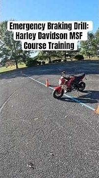Emergency Braking Drill: Harley Davidson MSF Course Training