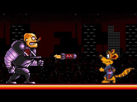 Awesome Possum Kicks Dr. Machino's Butt! (Genesis) All Bosses (No Damage)