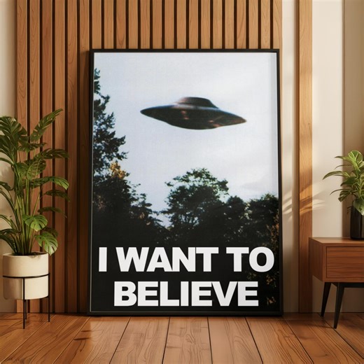 Retro Alien UFO Poster, Artistic Space Wall Art, Minimalist Home Decor, Fine Art Photography - Etsy