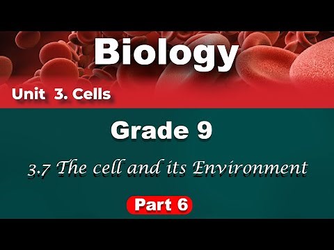 Grade 9 biology unit 3 part 6 | The cell and its Environment
