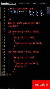 2023 AP Computer Science A MCQ 54 #apcsa #apcs #java #shorts