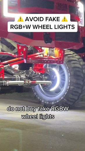 TRUE RGB PURE WHITE WHEEL LIGHTS! ✅💯 (ALL IN ONE) #adrenalineoffroad #liftedtruck #wheellights #rimlights #quadrowwheellights #buyerbeware #rgblights #trucklighting #trucklights