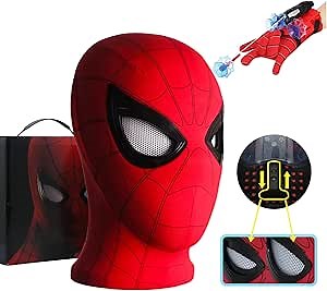 Spider Hero Mechanical Eyes Homecoming Mask - Super Hero Full Mask Moving Lenses Cosplay Wearable Prop