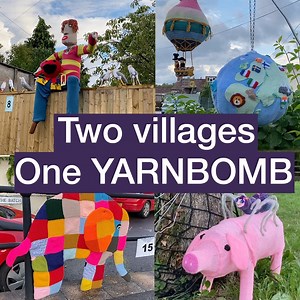 180K views · 4.5K reactions | Check out this amazing yarn bombing 臨 Two villages have been decorated with woolly art showing book titles   Listen back to find out more: https://bbc.in/3azf6q6 | BBC Somerset | Facebook
