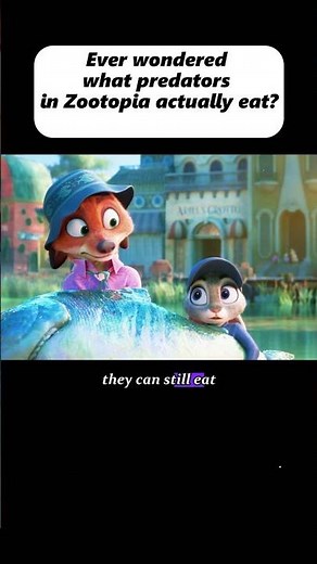 Ever wondered what predators in Zootopia actually eat? #fypシ #movie #film #youtube