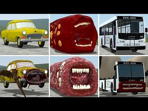 OLD AND NEW UPDATE: CAR EATER, TRAIN EATER, BUS EATER BUILDER VS ALL TREVOR HENDERSON BATTLE In GMOD