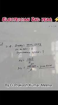 3 Phase induction motor Synchronous Speed calculation Formula#inductionmotor