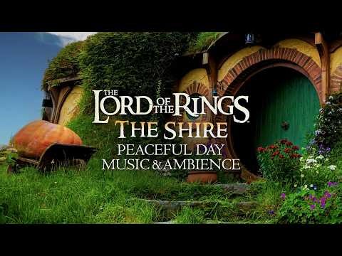 Lord of the Rings | 🌿 The Shire, Peaceful Music & Ambience on a Relaxing Sunny Day in 4K, Human-Made