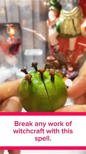 Grandfather US on Instagram: "Break any work of witchcraft with this spell,take a lemon and cut it in the shape of a cross,stick seven cloves into the lemon,just as I show you then place it in a glass with white vinegar,add three cloves of garlic,finally put it under your bed for seven days,and you will begin to notice the changes. #witch #witchtok #witchcraft #witches #Florida"