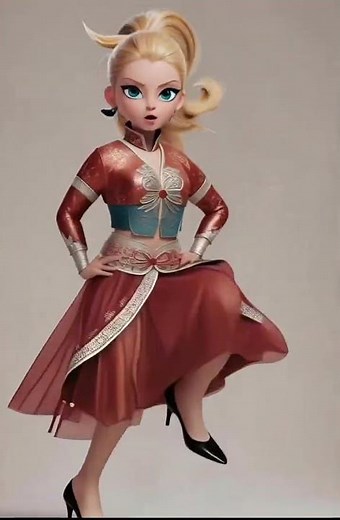 Adorable Cartoon Girl Dance 💃 Trending Animation That Everyone Loves!