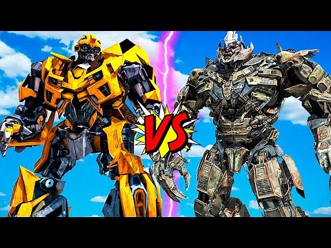 TRANSFORMERS: MEGATRON VS BUMBLEBEE - Epic 4K CGI Fight (Autobots vs Decepticons)