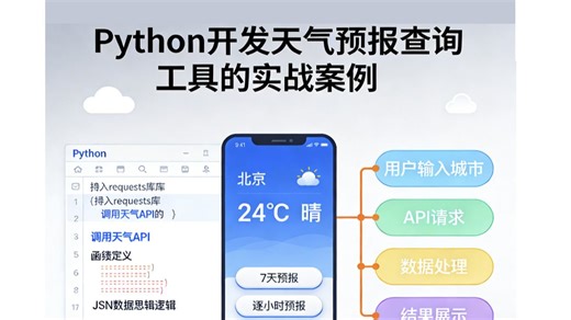 实战案例：python开发一个天气预报查询工具__Python案例_Python实战_Python开发_Python教程_Python_Python课设