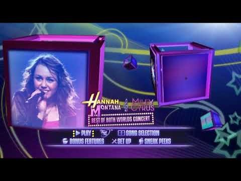 Hannah Montana And Miley Cyrus:Best Of Both World Concert 2008 DVD Menu (Disc 1,2-D Version)
