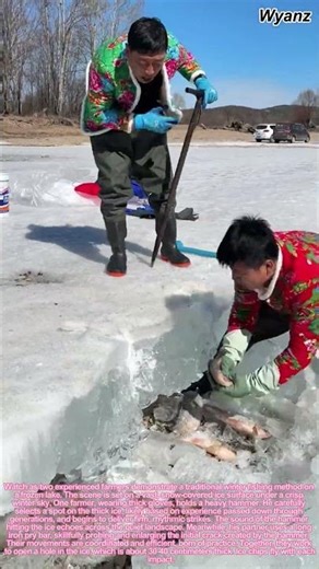 How to Catch Fish Under Ice with Hammer and Pry Bar | Winter Fishing