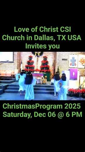 ✨ Please watch till the end and be blessed ✨ Christmas Hallelujah — a soul-stirring music, with heartfelt lyrics and beautiful choreography that would melt your heart. Presented by Love of Christ CSI Church, Dallas, Texas USA during our Christmas Carols & Children’s Program 2024. We warmly invite you to join us again this year! 🎄 Christmas Carols & Children’s Program 2025 📍 Love of Christ CSI Church – Dallas, Texas, USA 📅 Saturday, December 6th, 2025 ⏰ 6:00 PM – Program 🍽️ 8:00 PM – Dinner f