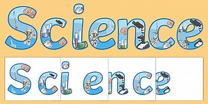 Science Lettering: Printable Bulletin Board Title