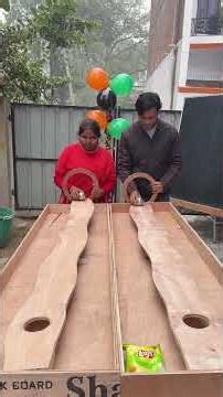 best hit pop ballons and running two person balence ball #shorts