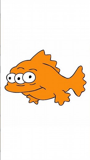 🎨 Blinky Drawing 🐟👁️ | The Simpsons Mutant Fish #Shorts