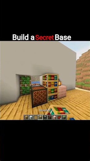 Minecraft secret base tutorial #tutorial #base #hidden #shortsfeed #shorts