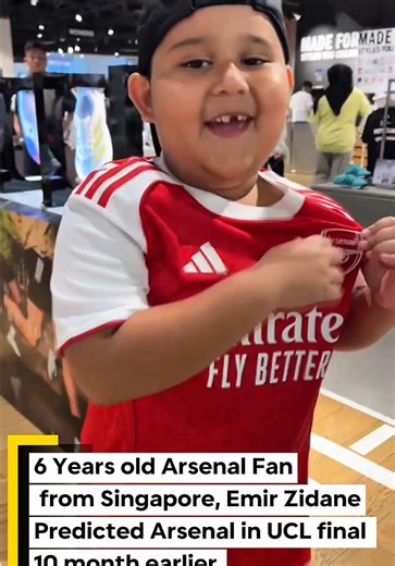6 years old nephew is an Arsenal die hard fan, show him some love 😄 #arsenal #arsenalfc #ucl #epl #arsenalfans @arsenal @SoccerBible @Sky Sports