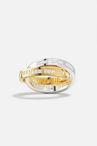 Intertwined Amour Love Morse Code Ring