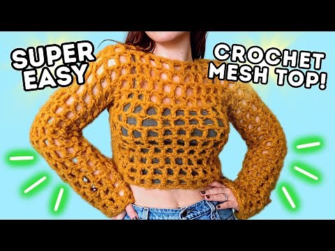 Crochet Mesh Top Tutorial for Beginners | Brunaticality Crochet