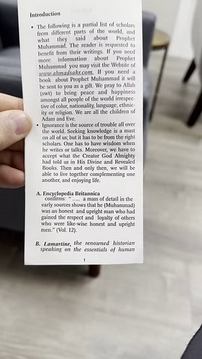 22K views · 313 reactions | Encyclopedia Britannica confirms Prophet Muhammad Honest & upright:… “a mass of detail in the early sources shows that he(Prophet Muhammad)was an honest and upright man who had gained the respect and loyalty of others who were likewise honest and upright men”. ( Vol.12) | The Deen Show | Facebook