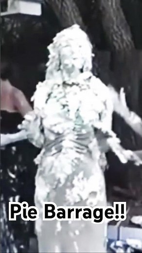 Cute girl covered in Lots of Slapstick Pies!!🥧🥧🥧