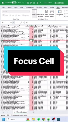 Excel Focus Cell Tip — Improve Concentration in 20 Seconds