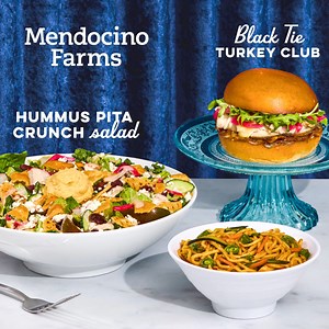 Indulge in some me time with our Black Tie Turkey Club and Hummus Pita Crunch Salad | Mendocino Farms
