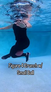 Try this core exercise with a small ball! 👏💦 #waterworkouts #waterfitness #summerworkout | PoolFit