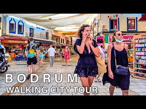 Bodrum City Walking Tour, Turkey. 4K