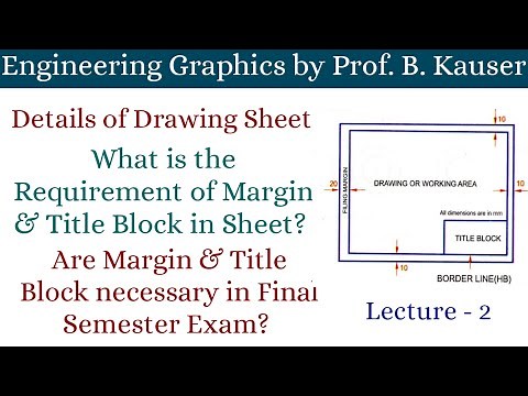 Size of Drawing Sheet | Requirement of Margin and Title Block in Drawing Sheet | Engineering Graphic