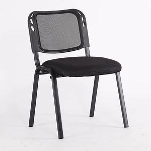 [Hot Item] Stackable Quality Single Waiting Area Chair Black Office Reception Chair Training Chair
