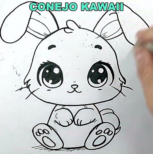 Dibujamos y Coloreamos Un Conejito Kawaii | Dibujos para niños