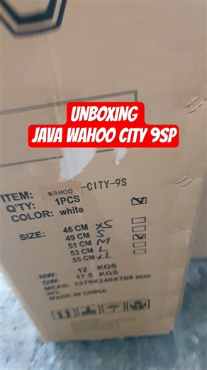 Unboxing JAVA WAHOO CITY 9sp