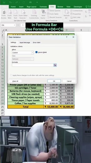 Circle invalid Data | How to Circle Invalid Data in Excel #excel #feed #shortsfeed