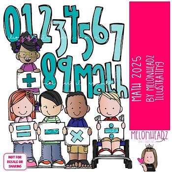 Math clip art 2025 counting clip art numbers clip art COLORED Version