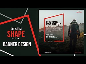 Custom Shape Use in Banner Design | Photoshop Tutorial