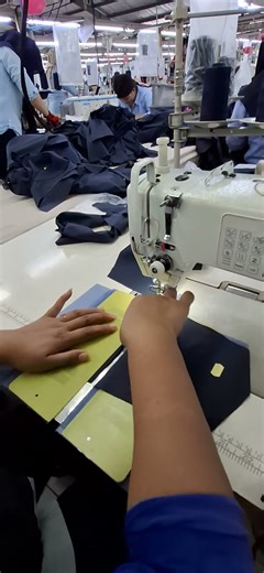 sewing a pocket welt using an acrylic template #sewingtutorial #sewingmachine #shorts #garment