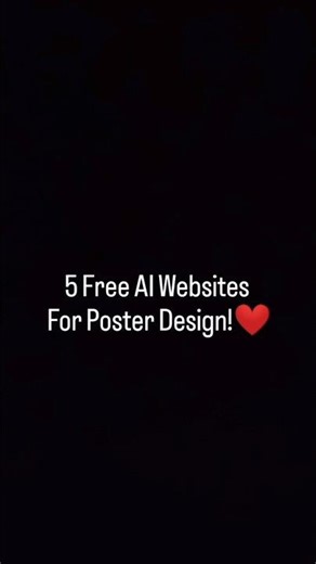 5 Free AI Websites For Poster Design #posterdesign #aiforbusiness #websites #poster