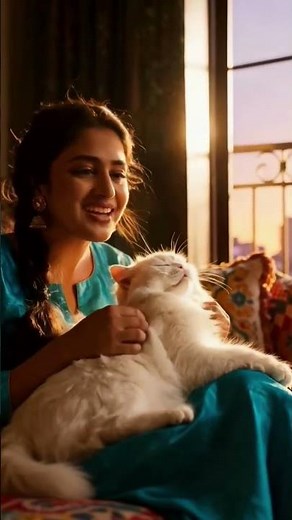 “Indian Woman Sings Sweet Hindi Lullaby to Her Persian Cat 🐱💖 | So Ja Mere Raja”