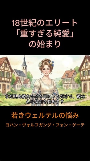 物語の全貌は関連動画から👆 現代の「推し活」の原点。ゲーテが描いた、致命的なまでの純愛。