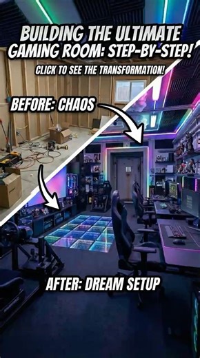 Before vs After: Ultimate Gaming Room Setup