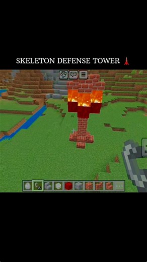 Minecraft: Best Skeleton Defence Design! #shorts