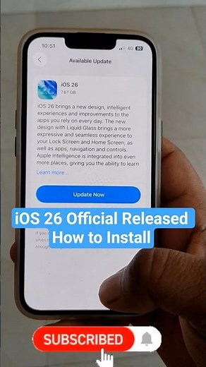 iOS 26 Official Released – How to Install! #ios26 #ios26features #ios18
